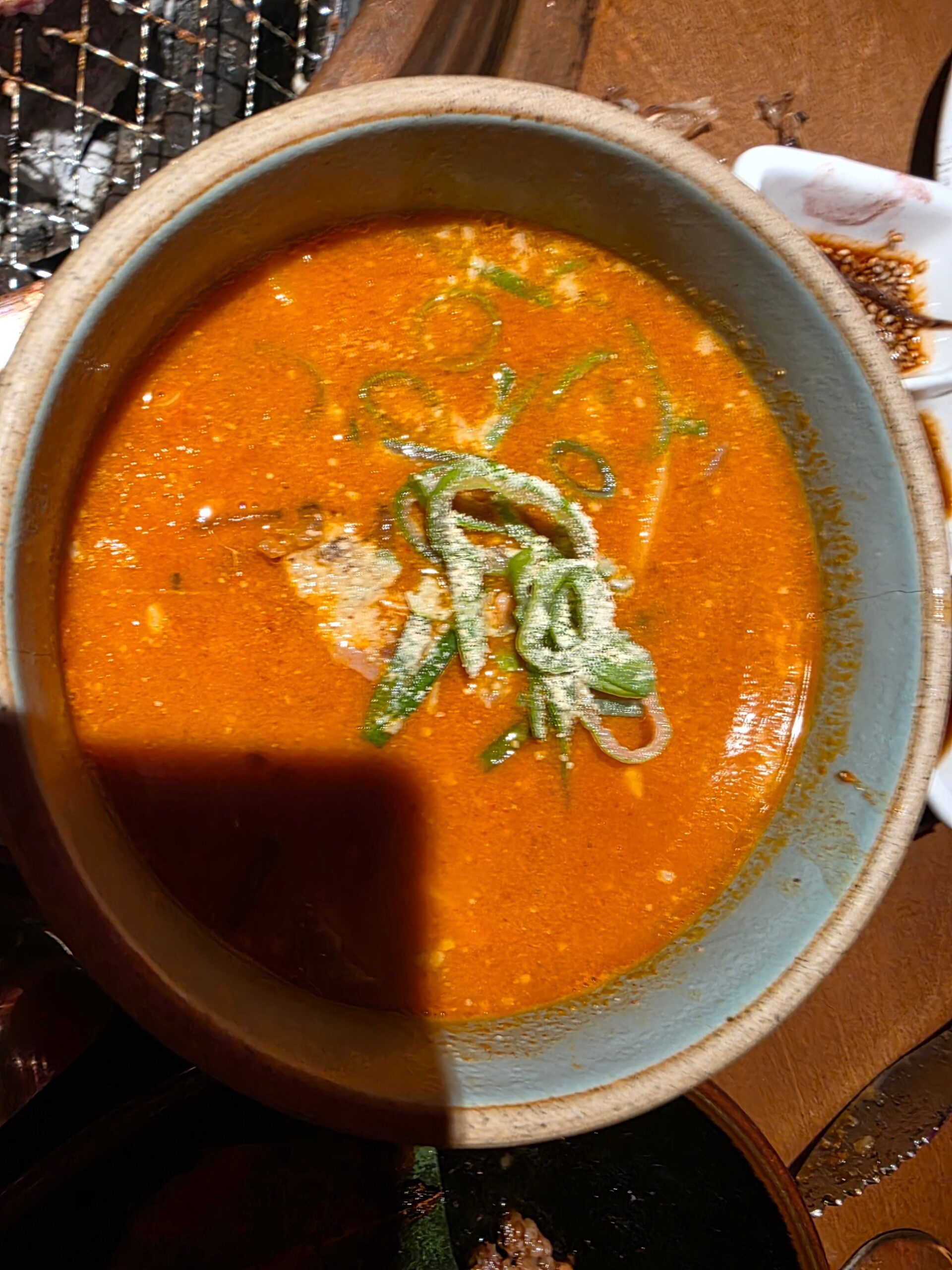 얼큰한 순대국밥 클로즈업